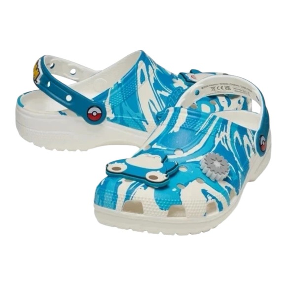 Crocs Pokemon Snorlax Classic Clogs Size Mens 9 Womens 11 Blue Slip On Shoes‎